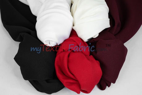 Polyester Crepe Fabric by the Yard | 100% Polyester | 60" Wide |