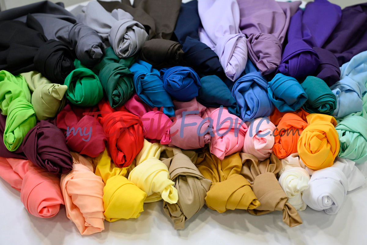 Polyester Cotton Broadcloth Fabric | 60" Wide | Solid Colors | Continuous Yards | Multiple Colors |