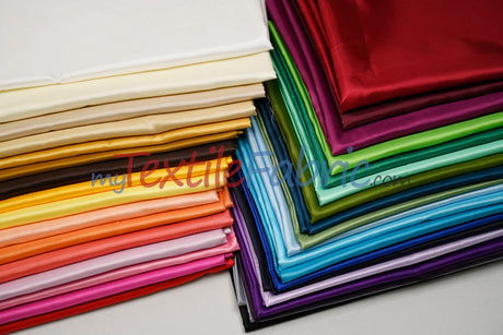 Polyester Silky Habotai Lining | 58" Wide | Super Soft and Silky Poly Habotai Fabric | Wholesale Bolt | Multiple Colors | Digital Printing, Apparel Lining, Drapery and Decor |