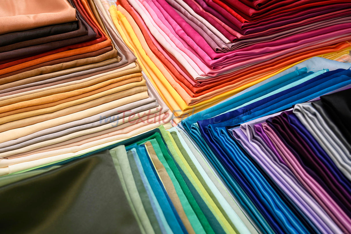 Lamour Satin Fabric | Polyester Matte Satin | Peau De Soie | 60" Wide | Wedding Dress, Tablecloth, Multiple Colors