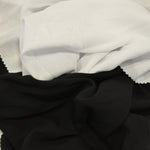 Load image into Gallery viewer, Rayon Challis Fabric | White and Black Rayon Challis | 57/58&quot; | 100% Rayon | Fabric mytextilefabric 
