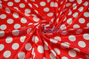 Polka Dot Satin | Soft Satin Polka Dot Charmeuse Fabric | 60" Wide |