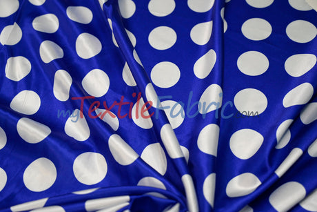 Polka Dot Satin | Soft Satin Polka Dot Charmeuse Fabric | 60" Wide |