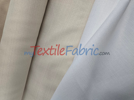 Rustic Linen Fabric | Imitation Linen Fabric | Faux Linen Fabric | 58" Wide | 5 Colors |