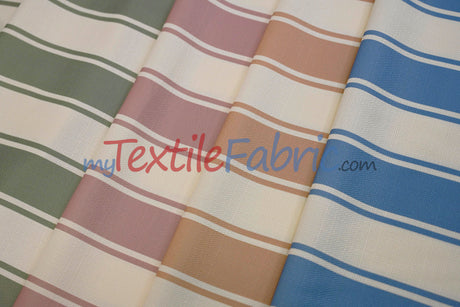 Rustic Linen Stripe Fabric | Yarn-Dyed Stripes | Linen Look | 56/58” Wide | Available in Multiple Colors