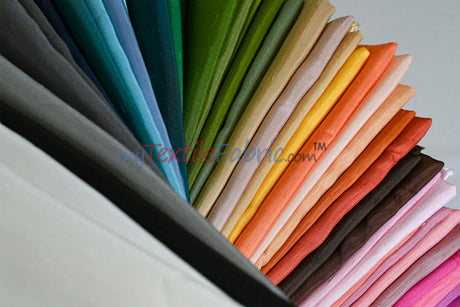 Shantung Satin Fabric | Satin Dupioni Silk Fabric | 60" Wide | Multiple Colors | Yards & Bolts