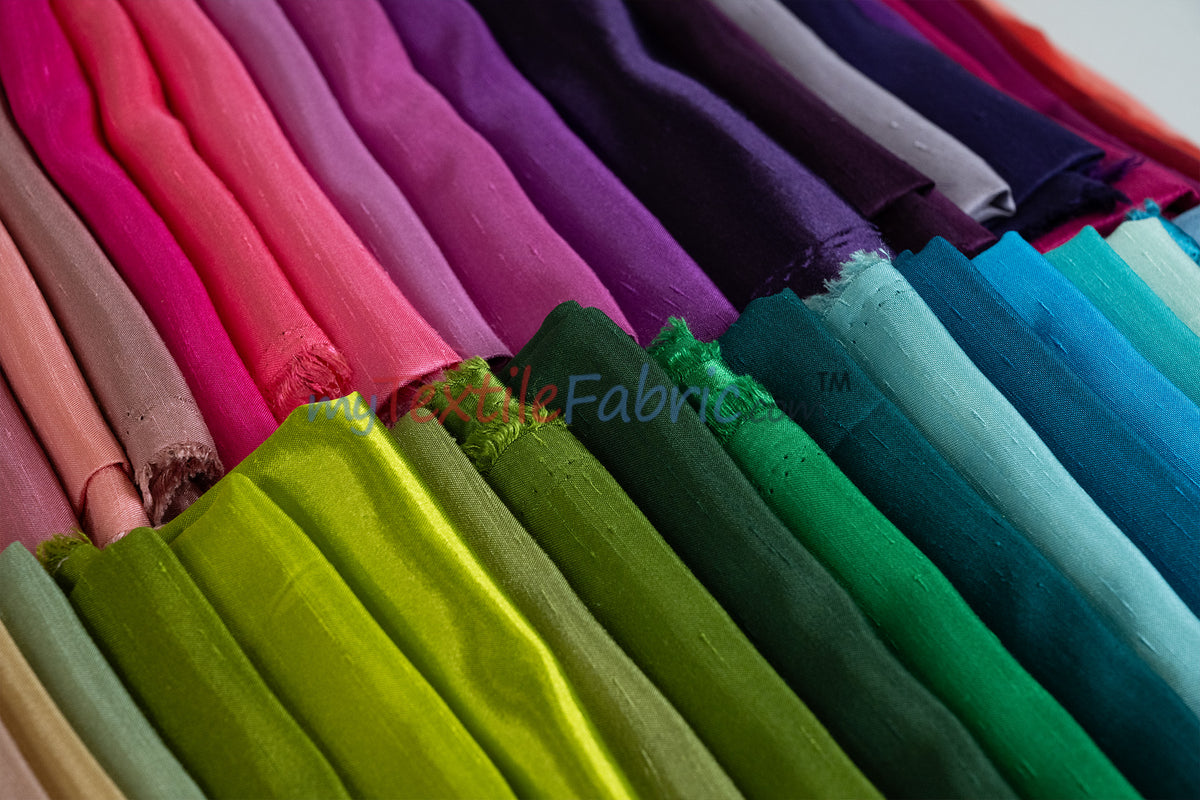 Shantung Satin Fabric | Satin Dupioni Silk Fabric | 60" Wide | Multiple Colors | Yards & Bolts