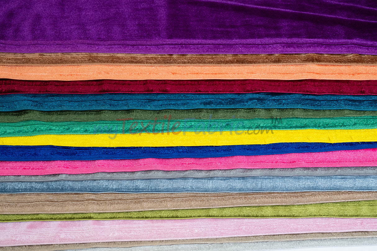 Soft and Plush Stretch Velvet Fabric | Stretch Velvet Spandex | 58" Wide | Spandex Velour for Apparel, Costume, Cosplay, Drapes |