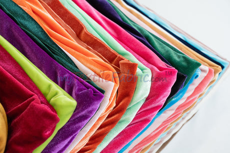 Soft and Plush Stretch Velvet Fabric | Stretch Velvet Spandex | 58" Wide | Spandex Velour for Apparel, Costume, Cosplay, Drapes |