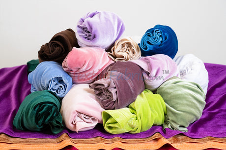 Soft and Plush Stretch Velvet Fabric | Stretch Velvet Spandex | 58" Wide | Spandex Velour for Apparel, Costume, Cosplay, Drapes |