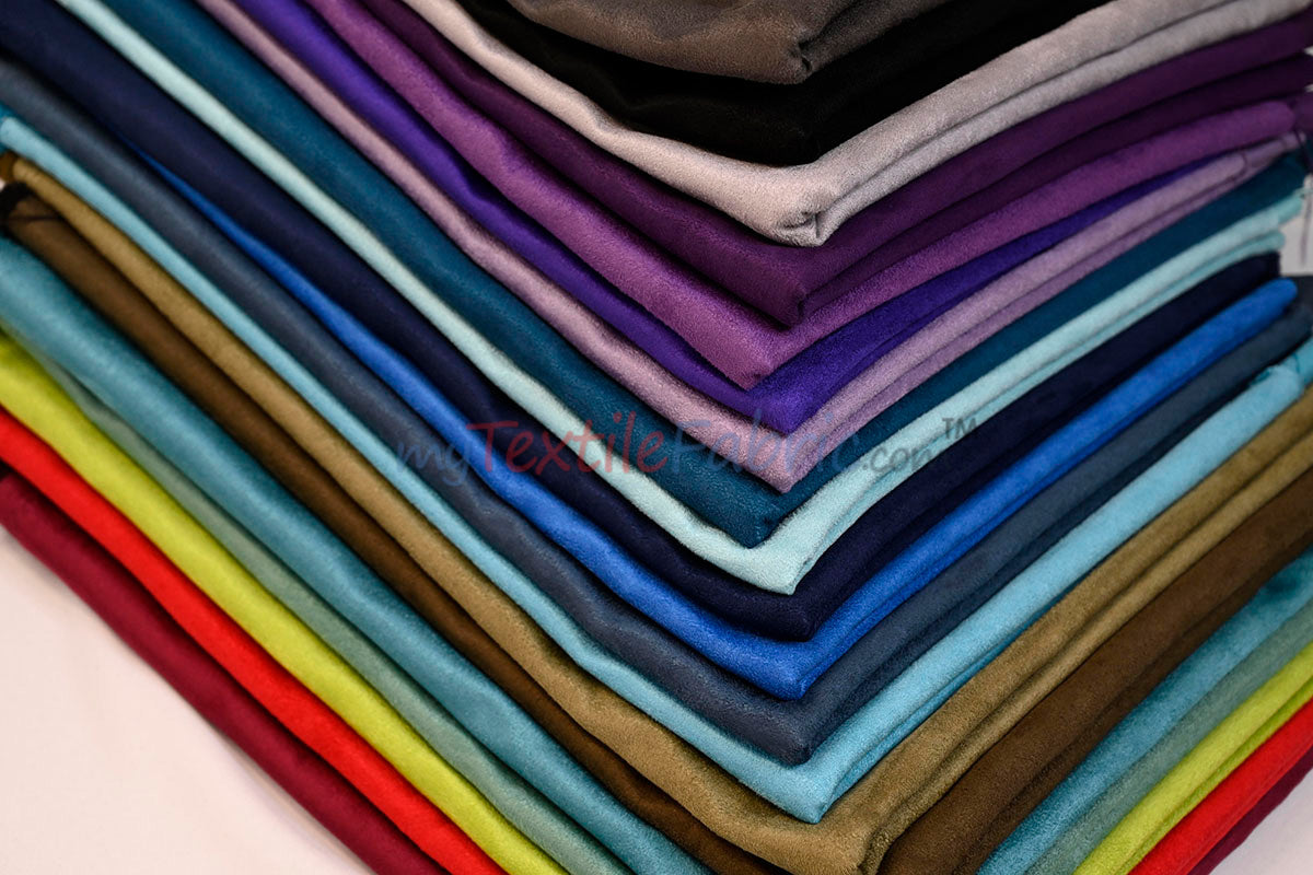Suede Fabric | Microsuede | 40 Colors | 60" Wide | Faux Suede | Upholstery Weight, Tablecloth, Bags, Pouches, Cosplay, Costume | Continuous Yards |