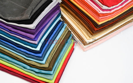 Suede Fabric | Microsuede | 40 Colors | 60" Wide | Faux Suede | Upholstery Weight, Tablecloth, Bags, Pouches, Cosplay, Costume | Continuous Yards |