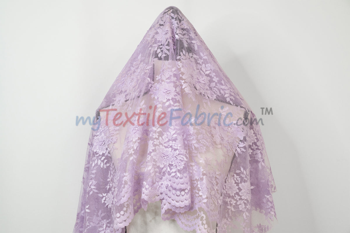 Chantilly Lace Fabric | 52” Wide | Elegant Floral Lace for Bridal & Formalwear