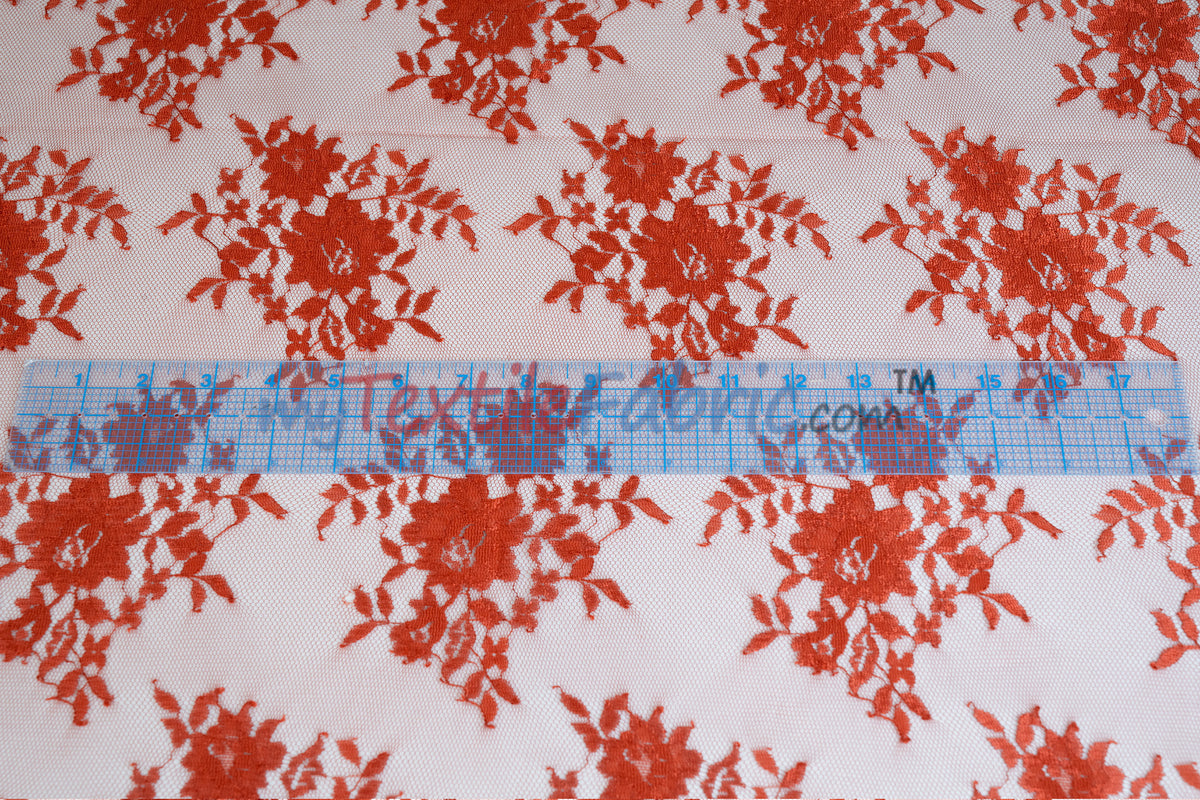 Chantilly Lace Fabric | 52” Wide | Elegant Floral Lace for Bridal & Formalwear
