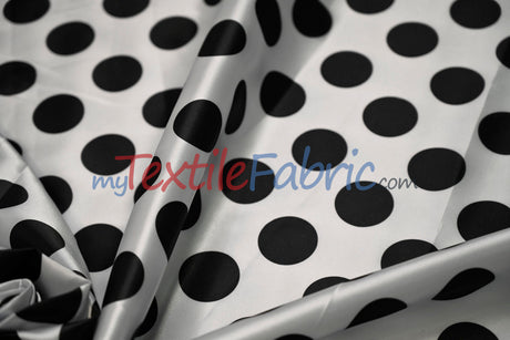 Polka Dot Satin | Soft Satin Polka Dot Charmeuse Fabric | 60" Wide |