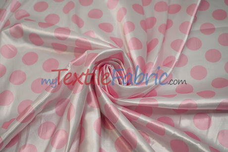 Polka Dot Satin | Soft Satin Polka Dot Charmeuse Fabric | 60" Wide |