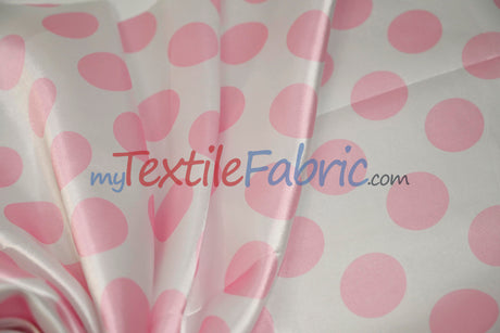 Polka Dot Satin | Soft Satin Polka Dot Charmeuse Fabric | 60" Wide |