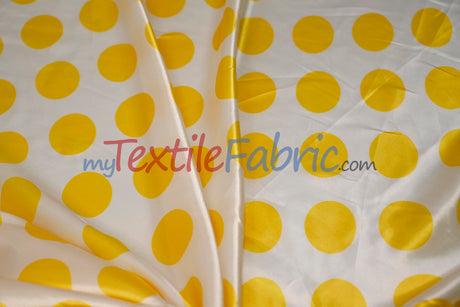 Polka Dot Satin | Soft Satin Polka Dot Charmeuse Fabric | 60" Wide |