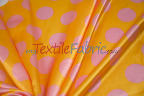 Polka Dot Satin | Soft Satin Polka Dot Charmeuse Fabric | 60" Wide |