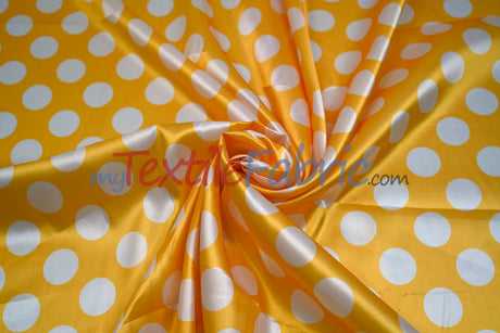 Polka Dot Satin | Soft Satin Polka Dot Charmeuse Fabric | 60" Wide |