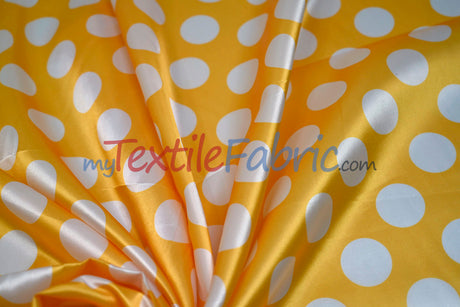 Polka Dot Satin | Soft Satin Polka Dot Charmeuse Fabric | 60" Wide |