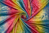 Rainbow Shattered Hologram Spandex |4 Way Stretch Dancewear Fabric | 58/60" Wide | Rainbow Spandex Fabric