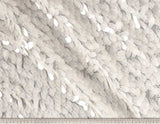 White Raindrop Sequins Fabric | Transparent Oval Sequins Fabric | 52" Wide |