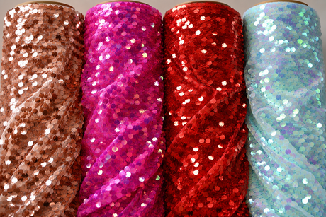 Fish Scale Paillette Sequins Fabric | 9mm Sequins Fabric | 52" Wide | Multiple Colors |