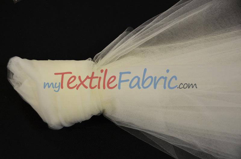 108" Wide Bridal Tulle | Nylon Tulle Illusion Fabric | Soft Bridal Veil & Decor | 50 Yard Bolt |