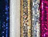 New York Dazzle Sequins Fabric | 6mm Sequins Fabric | 52" Wide | Multiple Colors |
