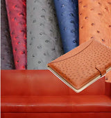 Ostrich Vinyl Fabric | Imitation Ostrich Leather | 54" Wide | Upholstery Weight Fabric |