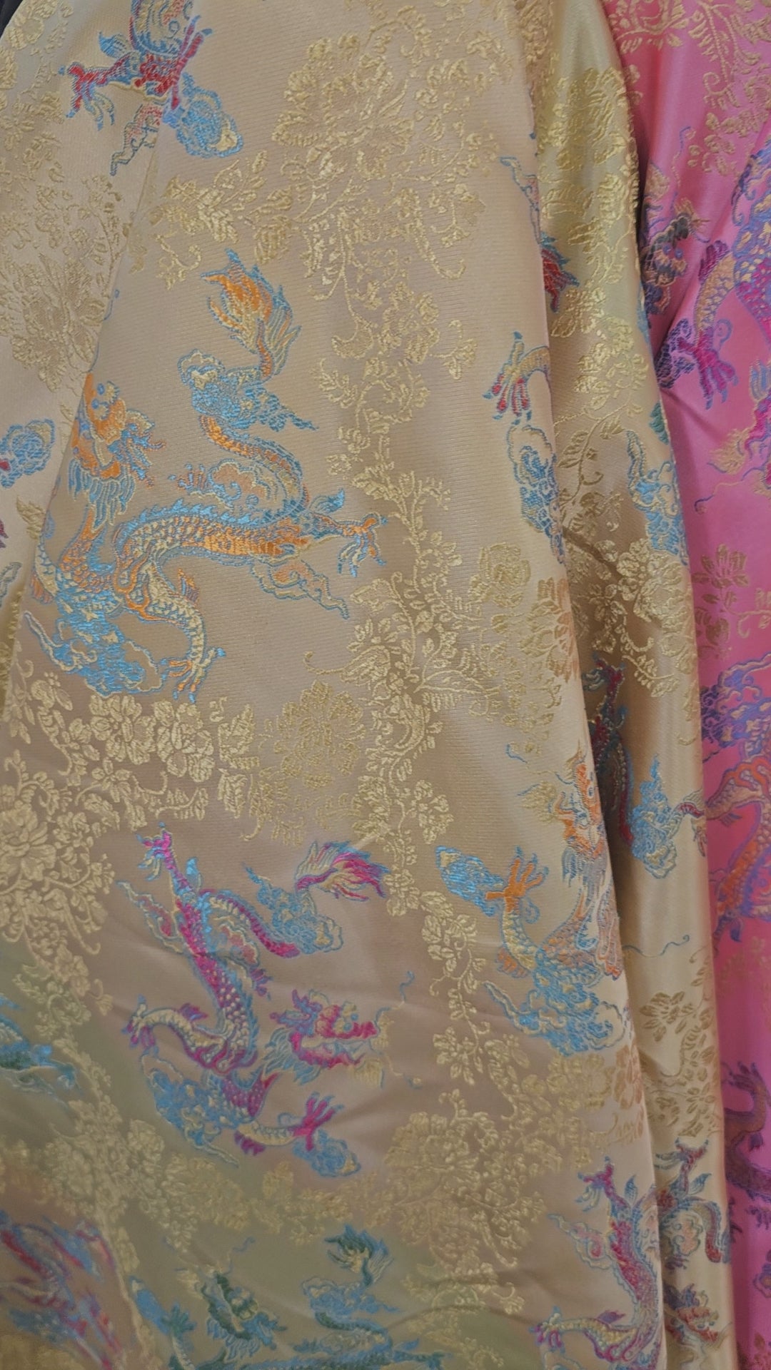 New Oriental Dragon Brocade | Chinese Oriental Dragon Brocade | 45" Wide | Chinese Brocade Fabric |