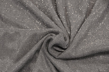 Stretch Glimmer Knit Fabric | 2 Way Stretch | 56" Wide | Metallic Glitter Spandex Knit Fabric | Fabric mytextilefabric Yards 0004 Platinum 