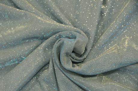 Stretch Glimmer Knit Fabric | 2 Way Stretch | 56" Wide | Metallic Glitter Spandex Knit Fabric | Fabric mytextilefabric Yards 0008 Dusty Blue 