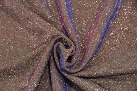 Stretch Glimmer Knit Fabric | 2 Way Stretch | 56" Wide | Metallic Glitter Spandex Knit Fabric | Fabric mytextilefabric Yards 0017 Mardi Gras 