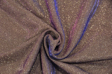 Load image into Gallery viewer, Stretch Glimmer Knit Fabric | 2 Way Stretch | 56&quot; Wide | Metallic Glitter Spandex Knit Fabric | Fabric mytextilefabric Yards 0017 Mardi Gras 