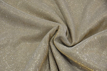 Load image into Gallery viewer, Stretch Glimmer Knit Fabric | 2 Way Stretch | 56&quot; Wide | Metallic Glitter Spandex Knit Fabric | Fabric mytextilefabric Yards 0018 Ivory Gold 