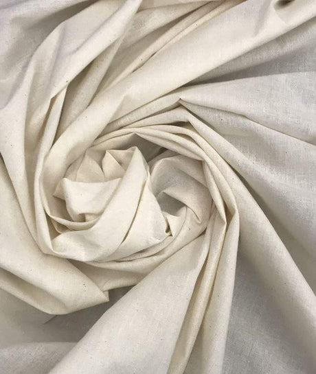 100% Cotton Muslin | Unbleached Natural Color | 63" Wide | Natural Color | newtextilefabric Yards 