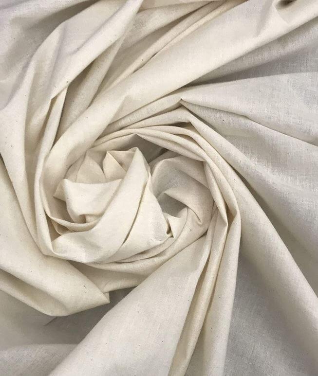 Extra Wide 100% Cotton Muslin | Unbleached Natural Color | 120" Wide | Natural Color | newtextilefabric Yards 