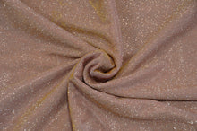 Load image into Gallery viewer, Stretch Glimmer Knit Fabric | 2 Way Stretch | 56&quot; Wide | Metallic Glitter Spandex Knit Fabric | Fabric mytextilefabric Yards 0026 Rose Gold 