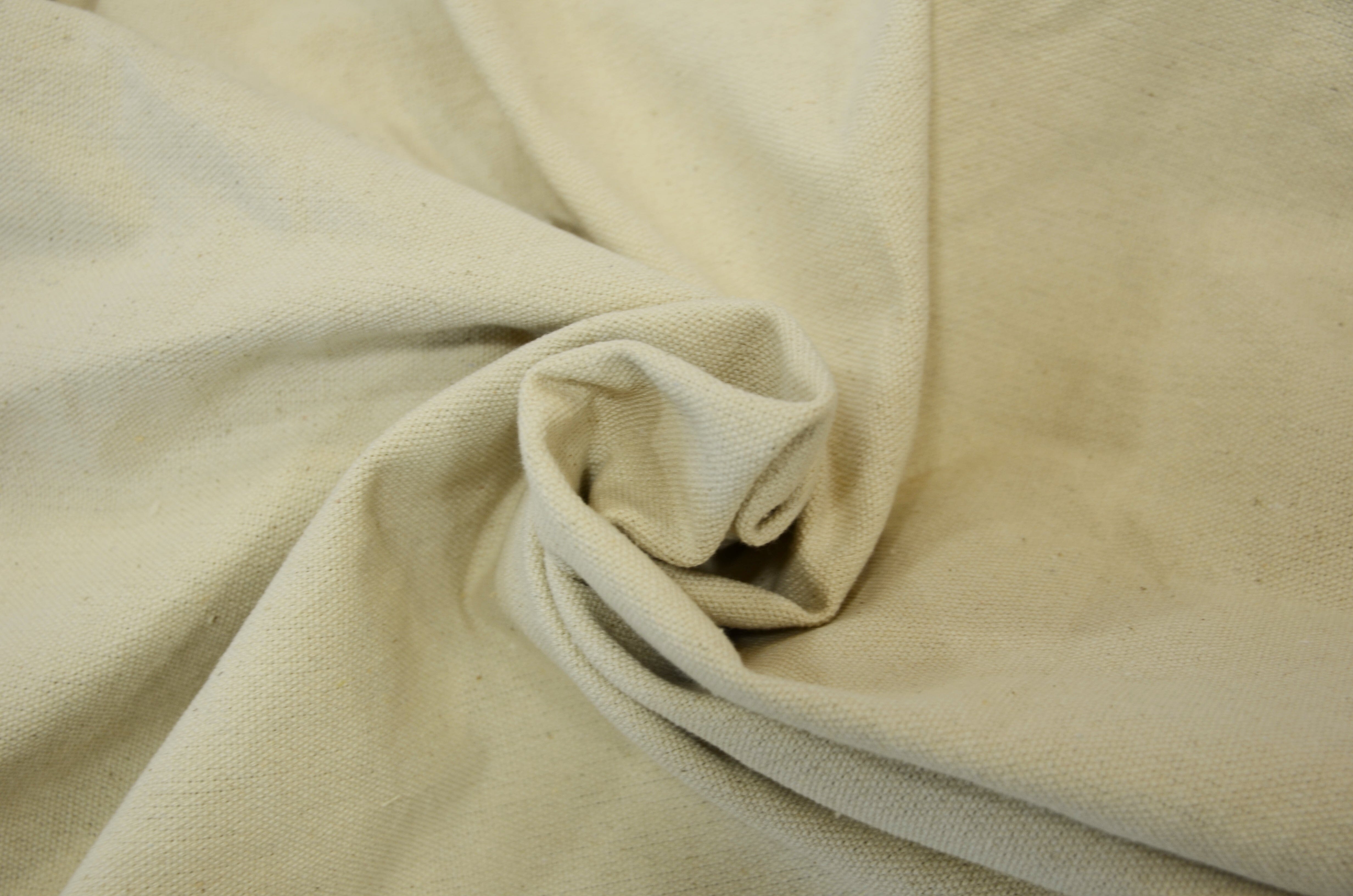 10 oz Natural Beige Unbleached Cotton Duck 64 Inch Canvas Fabric