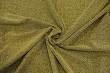 Load image into Gallery viewer, Stretch Glimmer Knit Fabric | 2 Way Stretch | 56&quot; Wide | Metallic Glitter Spandex Knit Fabric | Fabric mytextilefabric Yards 0100 Dark Gold (Different Texture) 