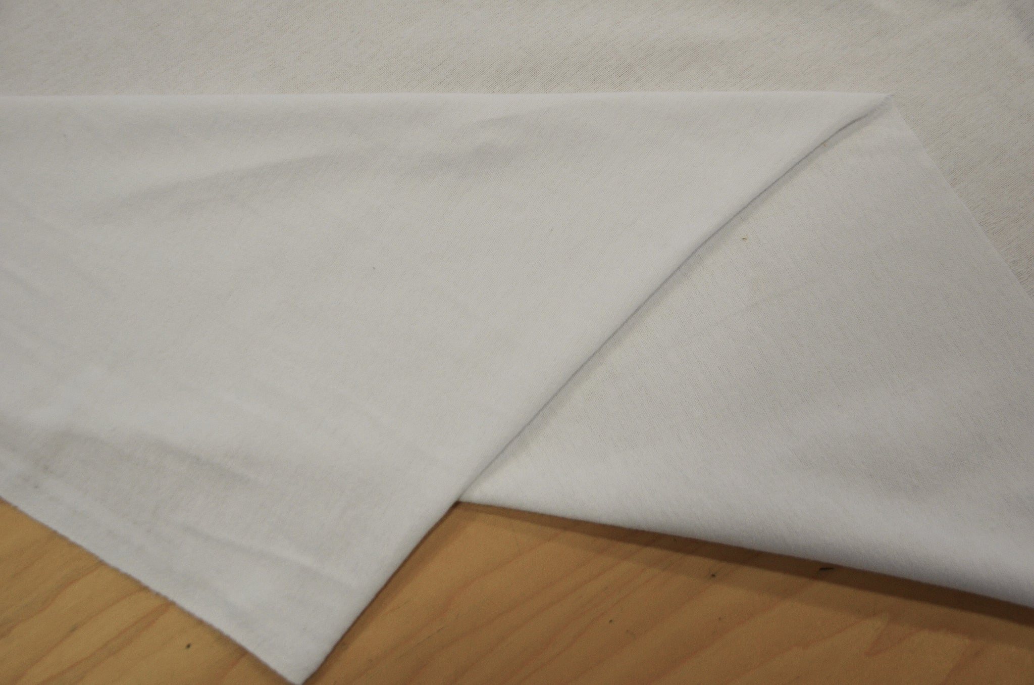100% Cotton White Flannel Fabric By the Continuous Yard, 60 Wide