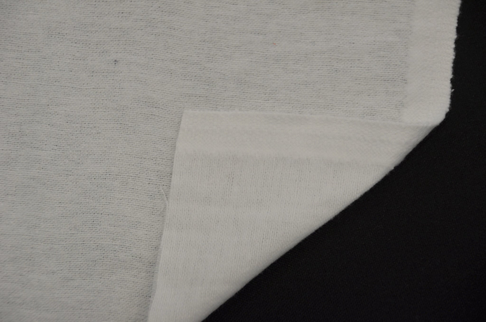 100% Cotton White Flannel Fabric By the Continuous Yard