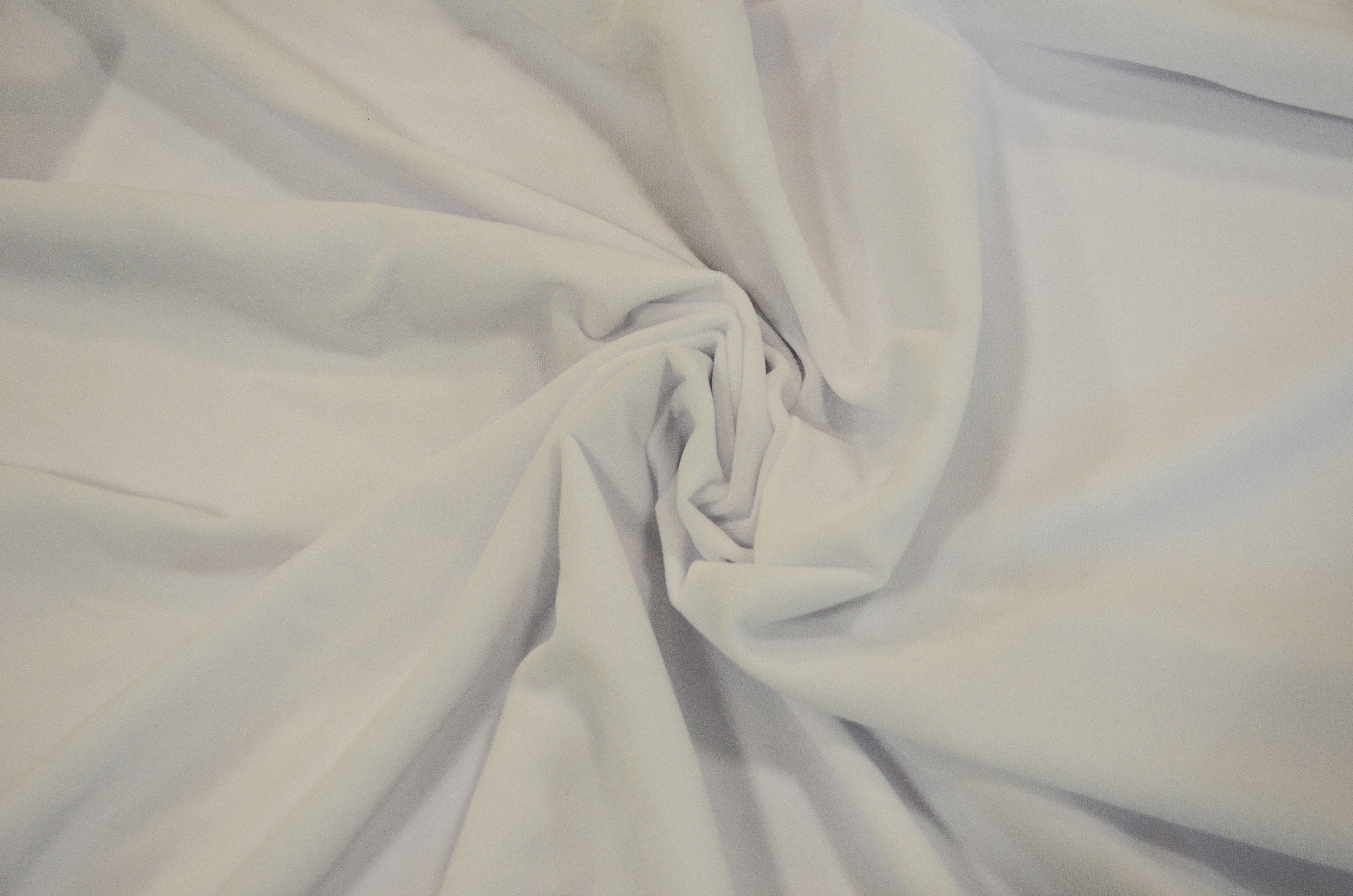 Soft Triple Velvet Fabric | 45" Wide | Plush Triple Velvet | Made in Korea | Multiple Colors | Fabric mytextilefabric Yards White 