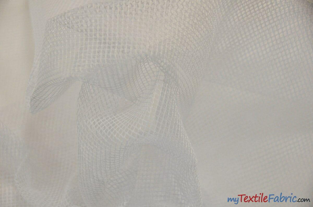 Black and White Italian Hard Net Crinoline Fabric | Petticoat Fabric | 54" Wide | Very Hard Stiff Netting Fabric is used to give Volume to Dresses | Fabric mytextilefabric 