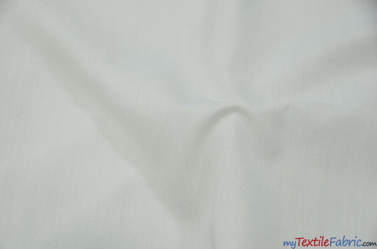 Polyester Cotton Broadcloth Fabric | 60" Wide | Solid Colors | Continuous Yards | Multiple Colors | Fabric mytextilefabric Yards White 