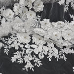 Load image into Gallery viewer, Off White Bridal Lace Fabric | EA2581 | Off White Embroidery Lace Fabric | 50&quot; Wide | Wedding Beaded Lace Fabric | Fabric mytextilefabric 
