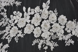 Off White Bridal Lace Fabric | EA2581 | Off White Embroidery Lace Fabric | 50" Wide | Wedding Beaded Lace Fabric | Fabric mytextilefabric 