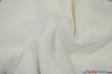 Extra Wide Turkish Sheer Fabric | 108" Wide | Textured Sheered Linen Fabric for Drapery and Curtains | My Textile Fabric Yards Offwhite 